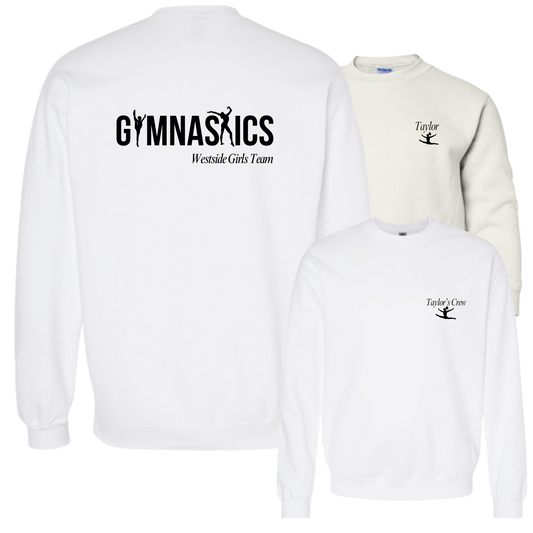 Gymnastics Girls Team Crew Sweatshirt (Personalized)