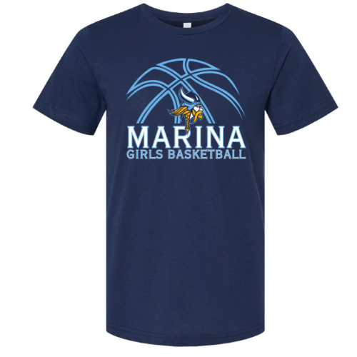 Marina Girls Basketball Unisex T - (Navy)