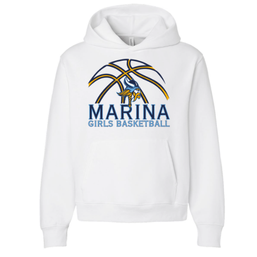 Marina Girls Basketball Hoodie (White)