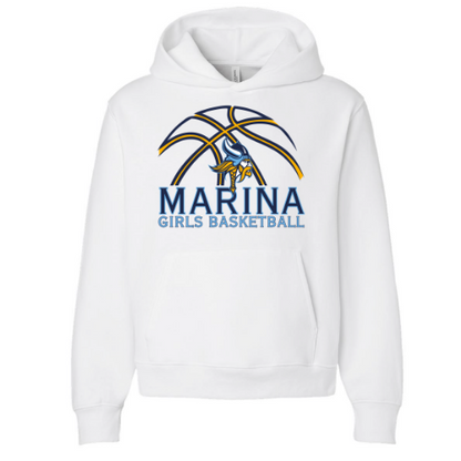 Marina Girls Basketball Hoodie (White)