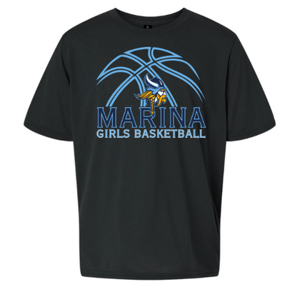 Marina Girls Basketball Unisex T - (Black)
