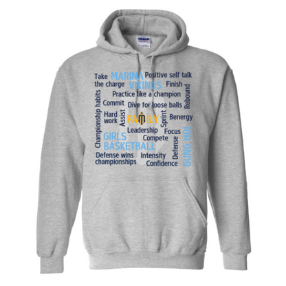 Marina Girls Basketball Hoodie (Gray)