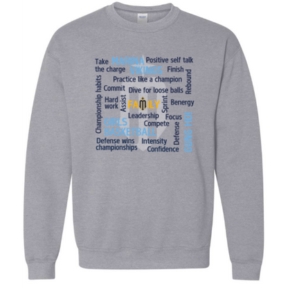 Marina Girls Basketball Crew Neck Sweatshirt - (Gray)