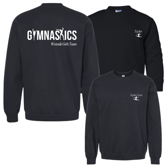 Gymnastics Girls Team Crew Sweatshirt (Personalized)