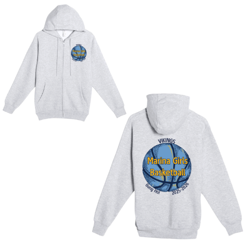 Marina Girls Basketball Full Zip Hoodie