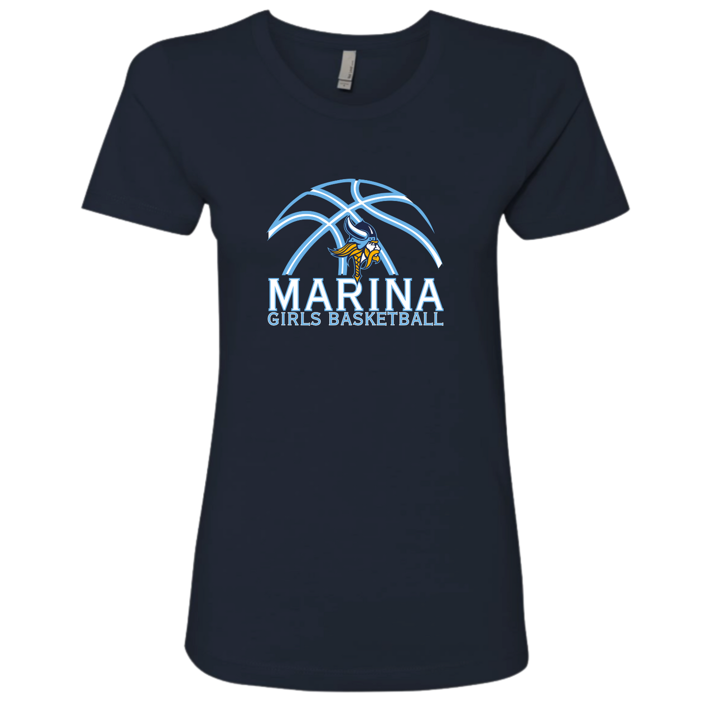 Marina Girls Basketball Women's T-Shirt - (Navy)