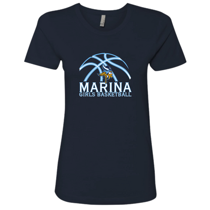 Marina Girls Basketball Women's T-Shirt - (Navy)