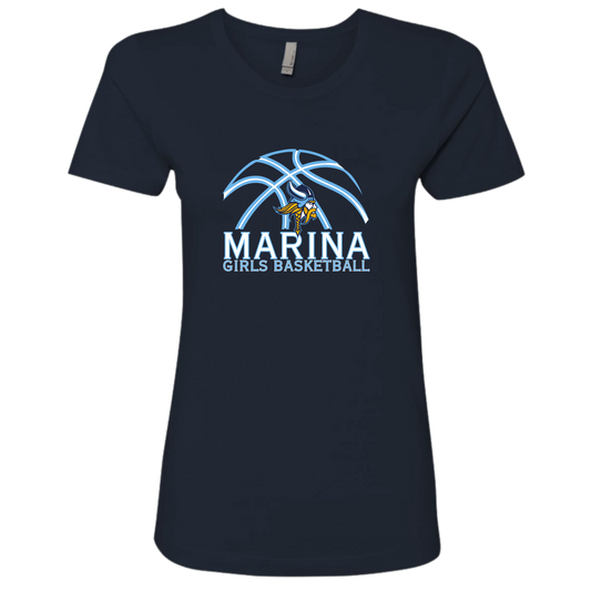 Marina Girls Basketball Women's T-Shirt - (Navy)