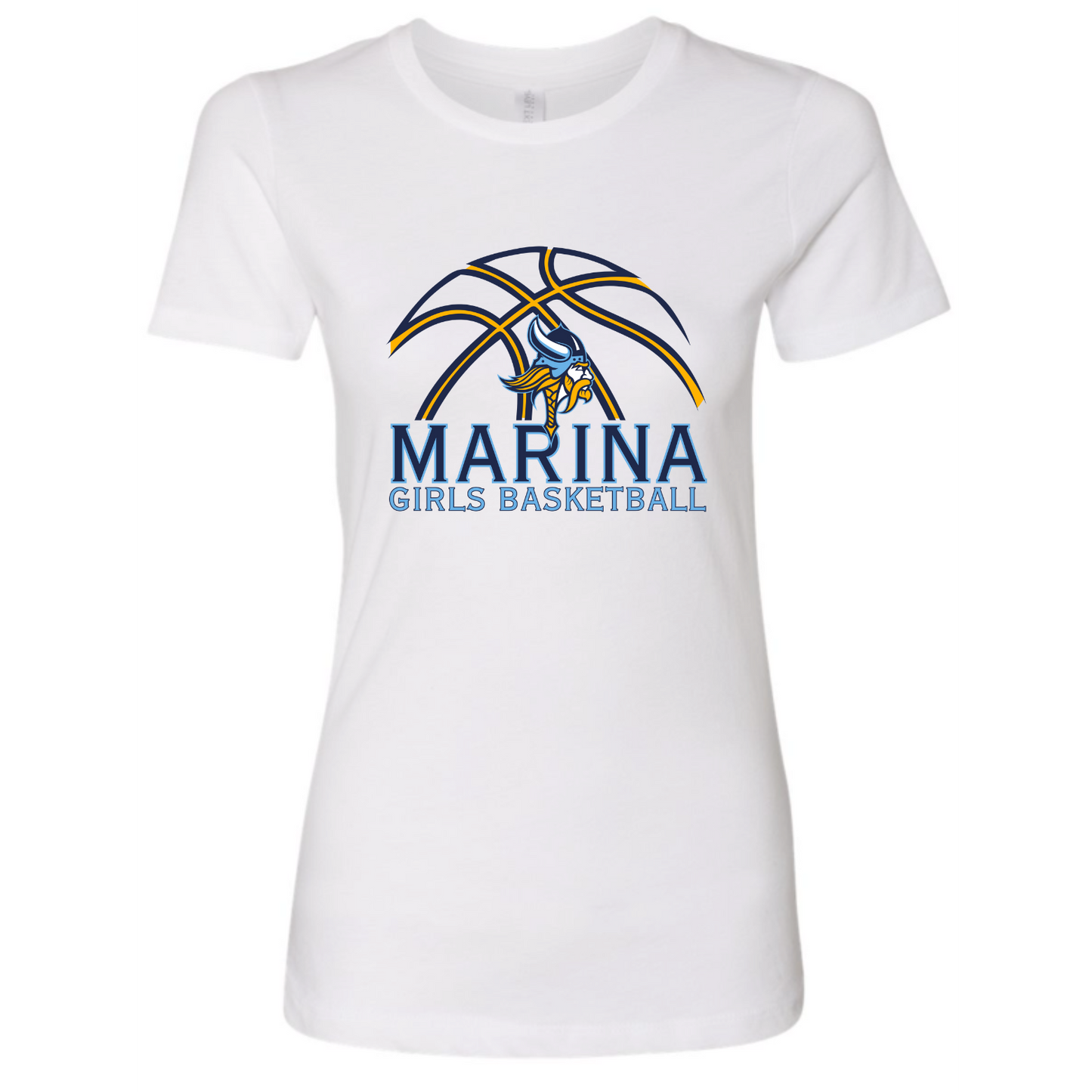 Marina Girls Basketball Women's T-Shirt - (White)