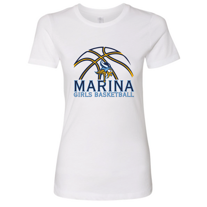 Marina Girls Basketball Women's T-Shirt - (White)