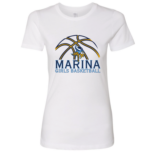 Marina Girls Basketball Women's T-Shirt - (White)