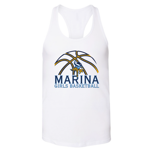 Marina Girls Basketball Women's Tank - (White)