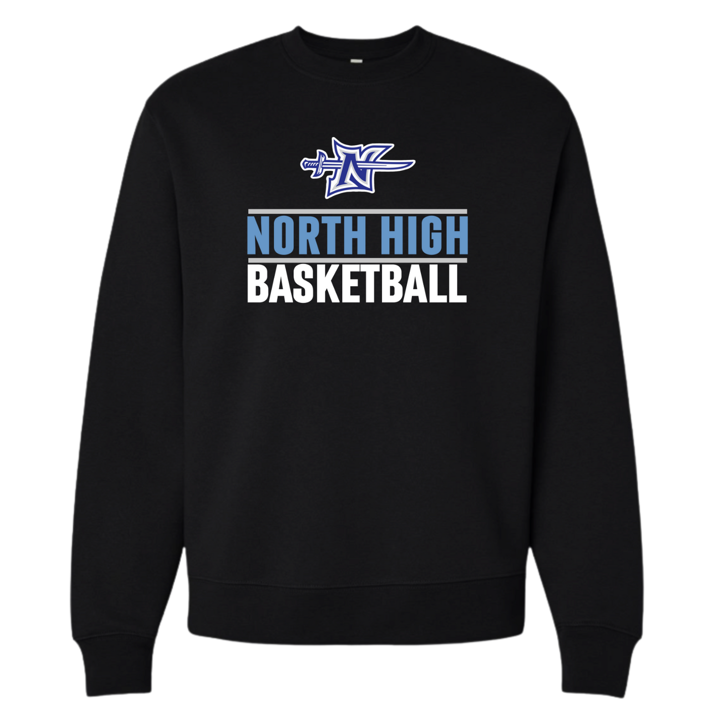 North Basketball Logo Crew Sweatshirt
