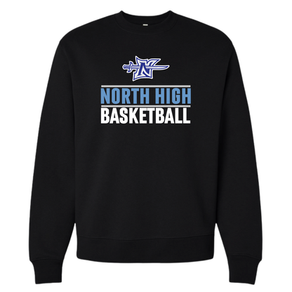 North Basketball Logo Crew Sweatshirt