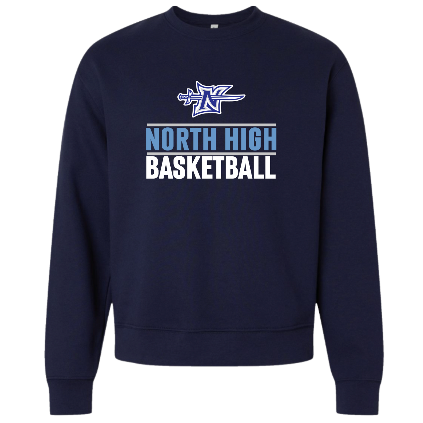 North Basketball Logo Crew Sweatshirt