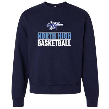 North Basketball Logo Crew Sweatshirt