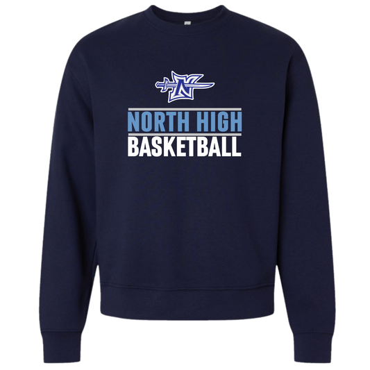 North Basketball Logo Crew Sweatshirt