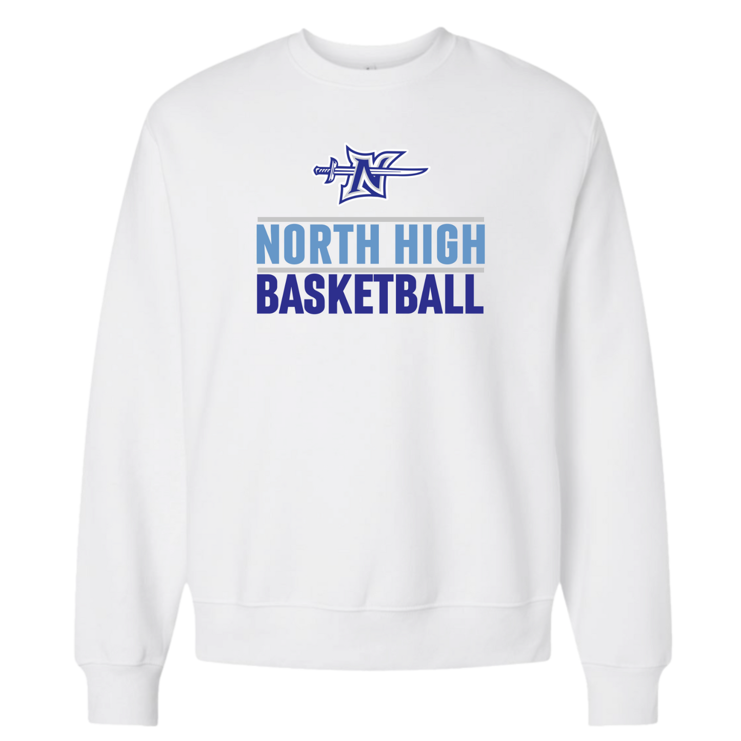 North Basketball Logo Crew Sweatshirt